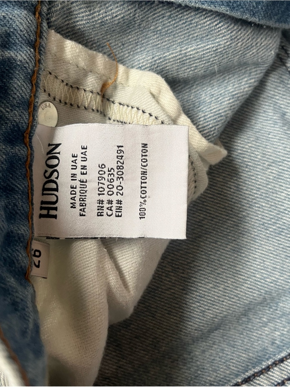 Hudson Riley Embroidery Relaxed Crop Distressed Jeans with Butterfly details - Picture 10 of 10